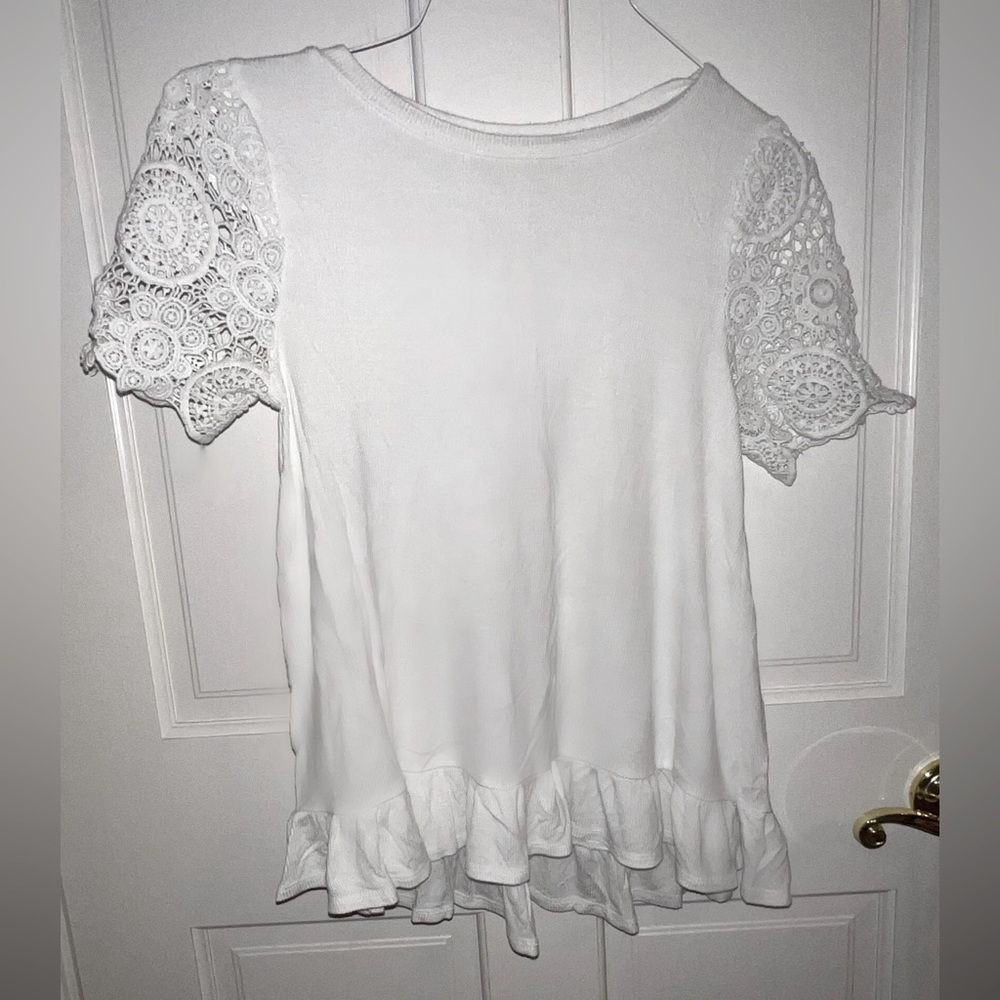 Altrd State Short sleeve shirt with arm ruffle